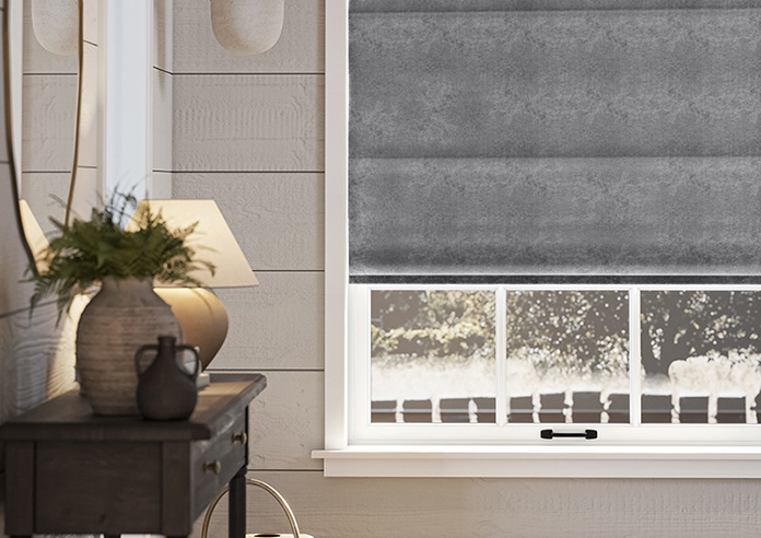Florence Faux Suede, Dusky Purple - Twist&Fit Roman Blind - Image 5